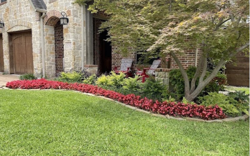 Iron and oak landscaping